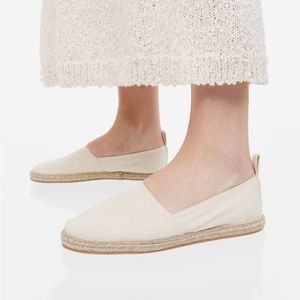 Cousu Main Cream Canvas Espadrilles